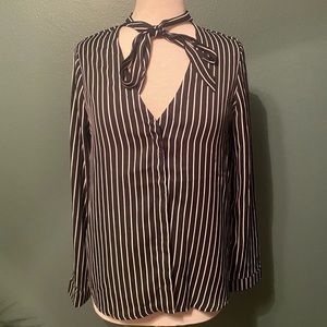 Black/White Stripped Blouse - NWT